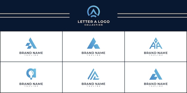 Conjunto de letras creativas Un vector de diseño de logotipo