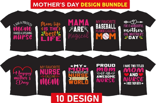 Conjunto de letras del día de la madre para camiseta de tipografía de tarjeta de regalo Diseño de camiseta