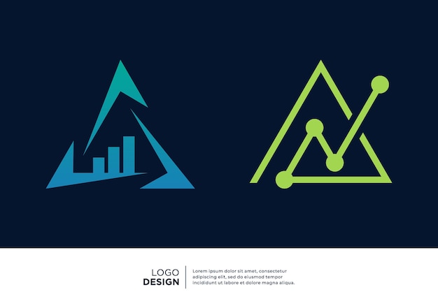Conjunto de letras F Diseño del logotipo del gráfico financiero