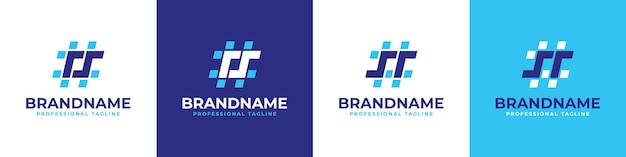 El conjunto de letras RS y SR Hashtag Logotipo adecuado para cualquier negocio con las iniciales RS o SR