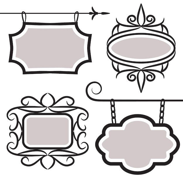 conjunto de letrero