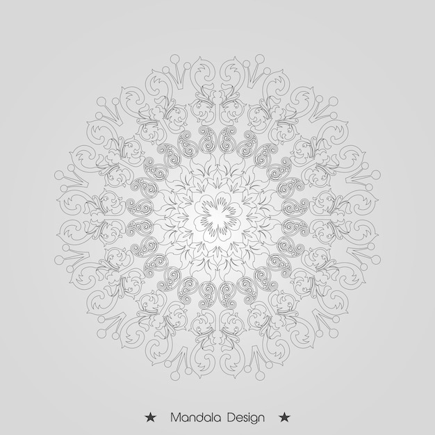 conjunto de libros para colorear Floral Mandala Page Design Premium Vector