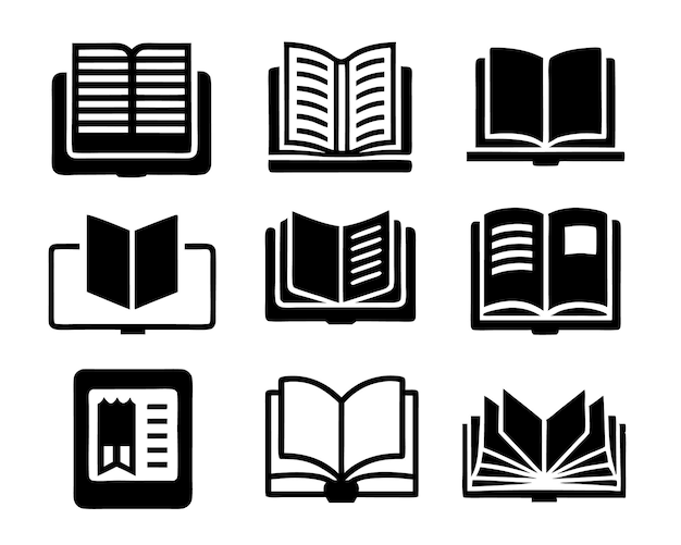 conjunto de libros icono ilustración papel escolar gráfico libro de texto elemento de conocimiento de estudio