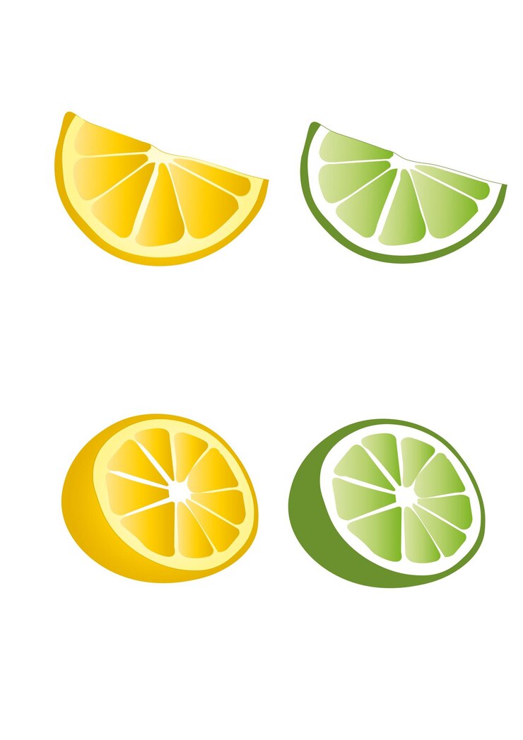 Un conjunto de limas con limas sobre un fondo blanco.