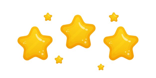 Conjunto de linda estrella dorada Vector Premium