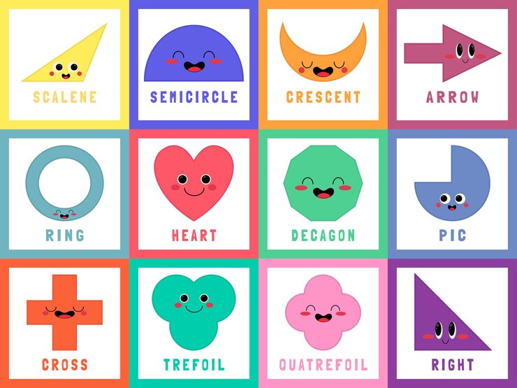 Vector conjunto de lindas figuras de geometría