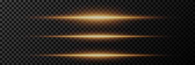 Conjunto de líneas brillantes y luz Explosión de rayos láser