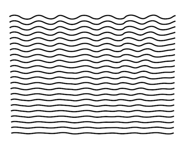 Conjunto de líneas horizontales onduladas Simple vector lineal