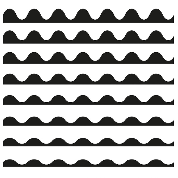 Conjunto de líneas horizontales onduladas.