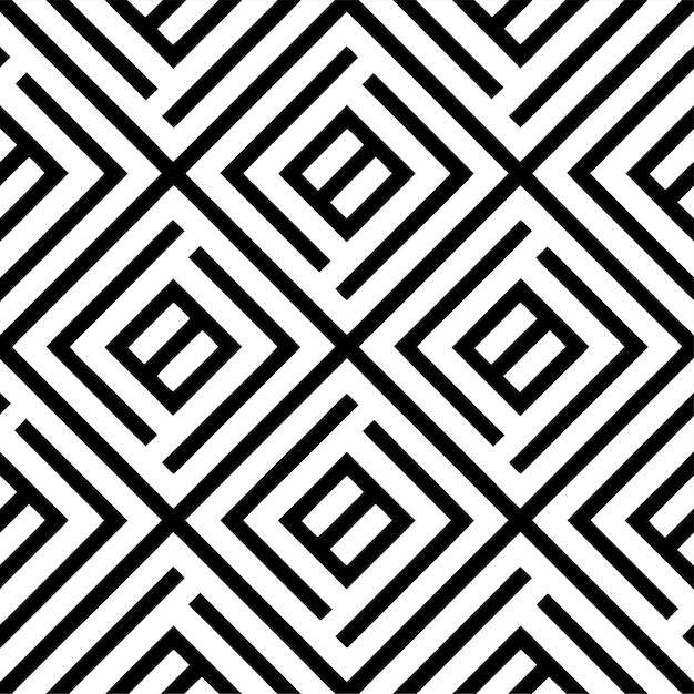 conjunto de líneas negras de patrón sin costura, arte vectorial e ilustración