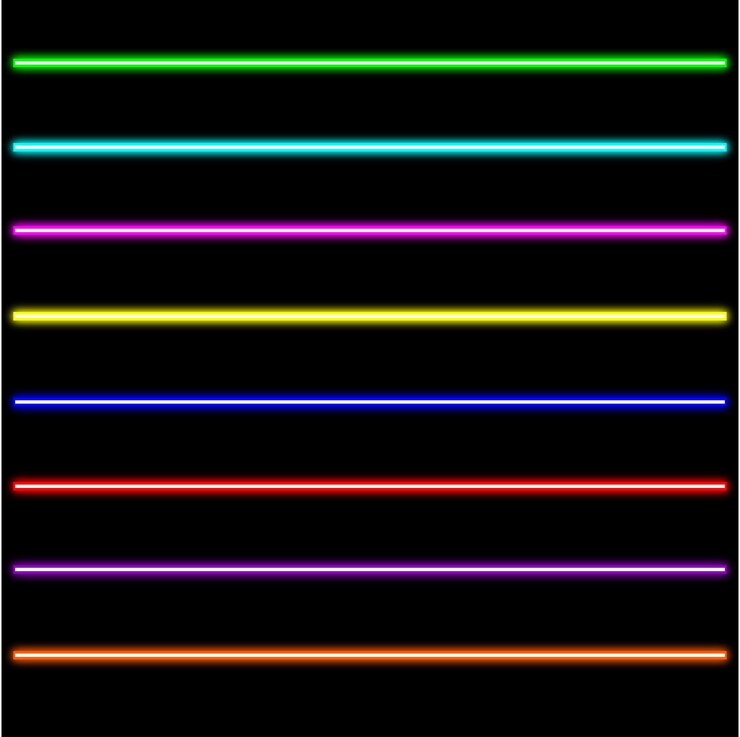 Vector conjunto de líneas de neón