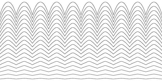 Un conjunto de líneas onduladas zigzagadas horizontales