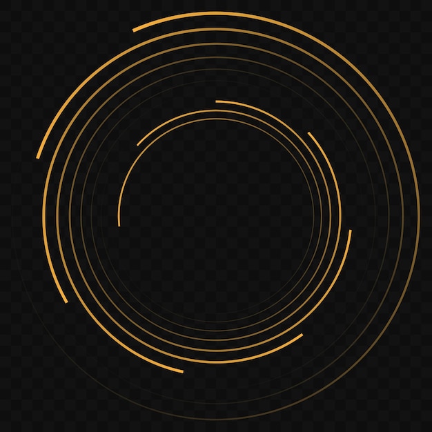 Conjunto de líneas de velocidad en forma de círculo Líneas de velocidad radial en forma de círculo para libros de historietas Logotipo redondo de tecnología Líneas de velocidad punteadas de medio tono grueso negro