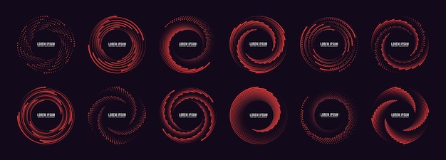 Vector conjunto de líneas de velocidad