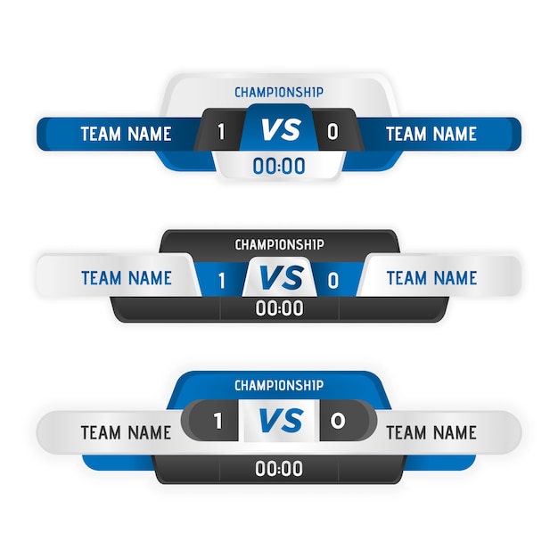 Conjunto de Live Score Board Game Competition Template