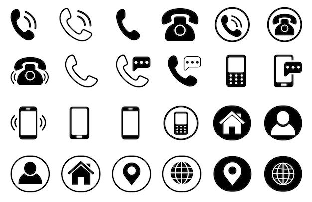 Un conjunto de llamadas telefónicas en blanco y negro