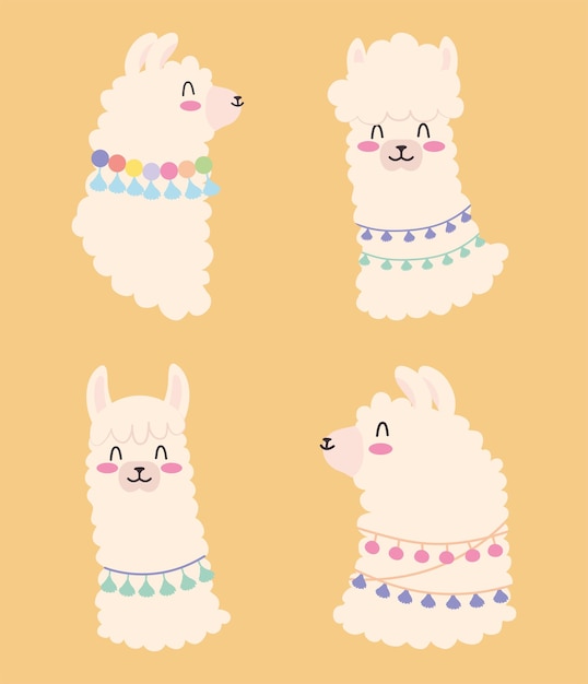 Vector conjunto de llamas de colores