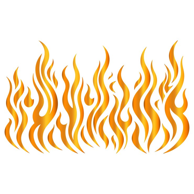 Vector conjunto de llamas de fuego con varios diseños