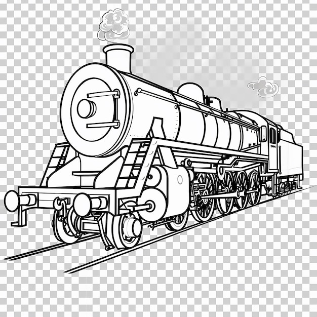Conjunto de locomotoras de tren de vapor