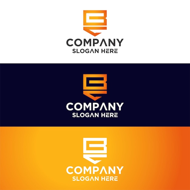 Conjunto de logo monograma premium