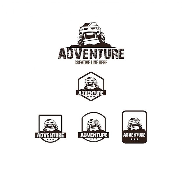 Conjunto de logos de aventura