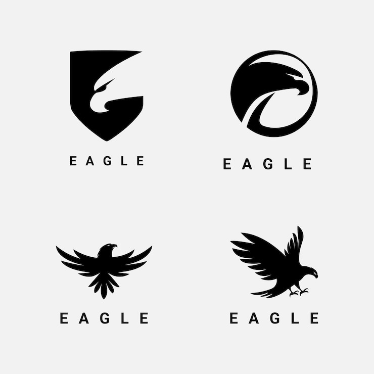 conjunto de logotipo de águila