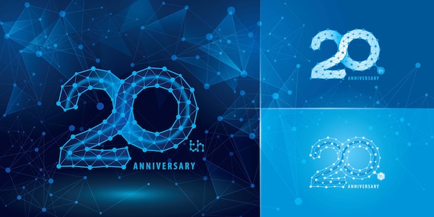 Conjunto de logotipo de aniversario