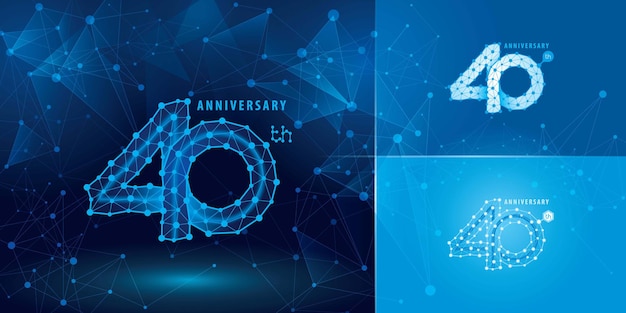 Conjunto de logotipo de aniversario