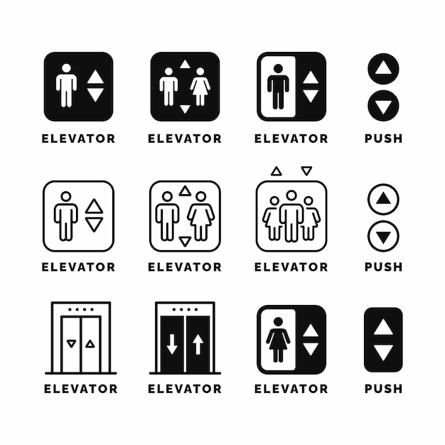 Conjunto de logotipo de ascensor