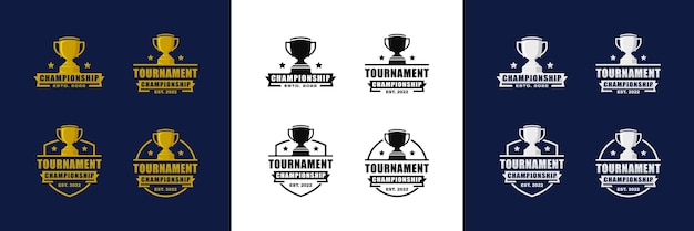 Conjunto de logotipo de campeonato de torneo