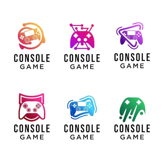 Conjunto de logotipo de consola de juegos