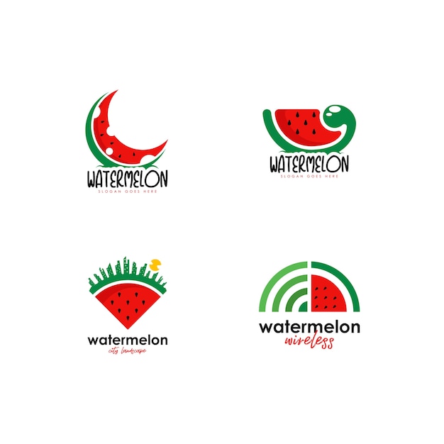 Conjunto de logotipo de fruta