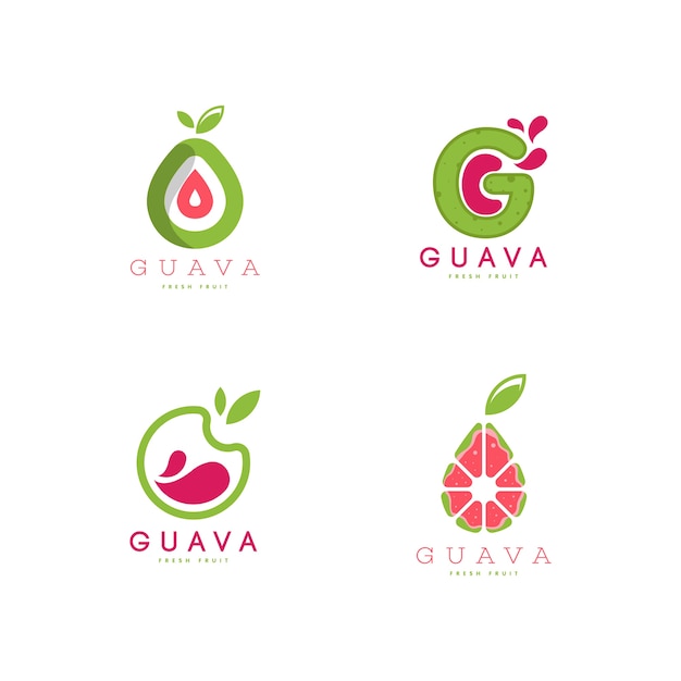 Conjunto de logotipo de fruta