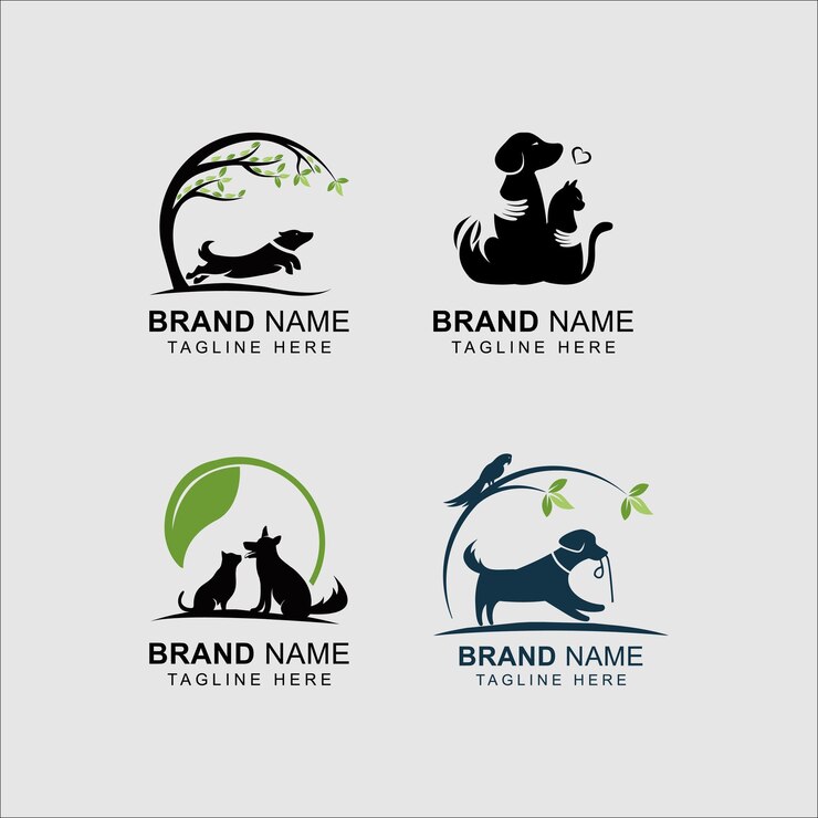 conjunto de logotipo de mascota