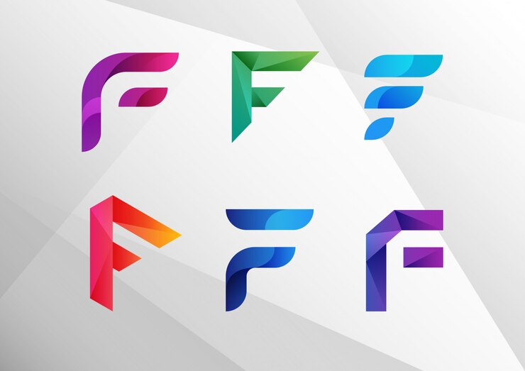 Vector conjunto de logotipo moderno gradiente abstracto f