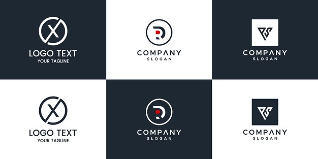 Conjunto de logotipo de monograma