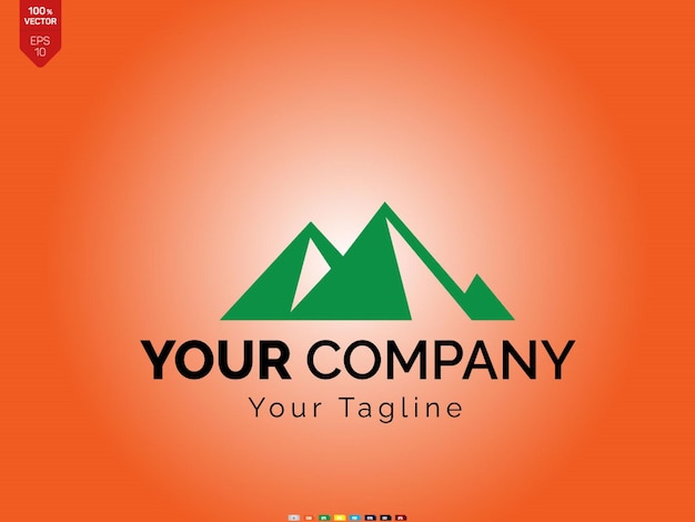 Conjunto de logotipo de montañas roca de montaña camping al aire libre escalada senderismo viajes y aventura insignia
