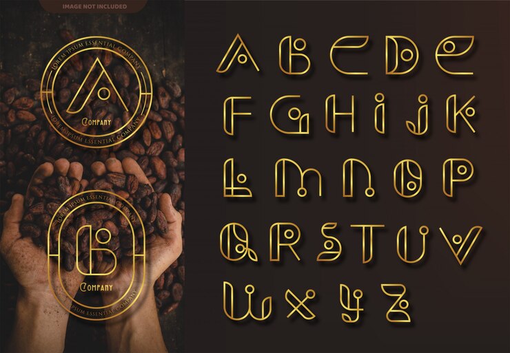 Conjunto de logotipo retro alfabetos