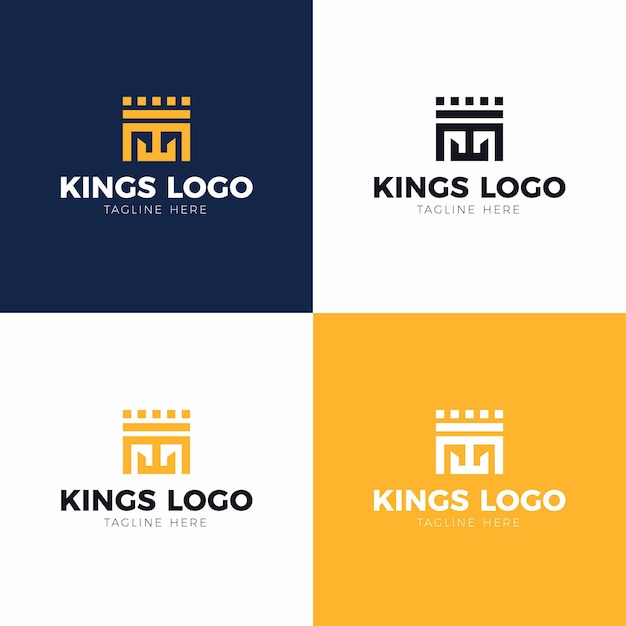 Conjunto de logotipo de reyes