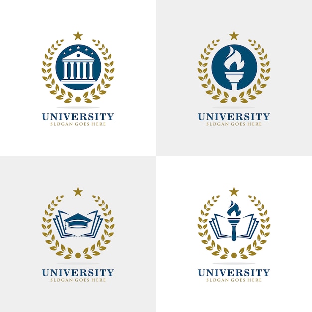 Conjunto de logotipo de la Universidad