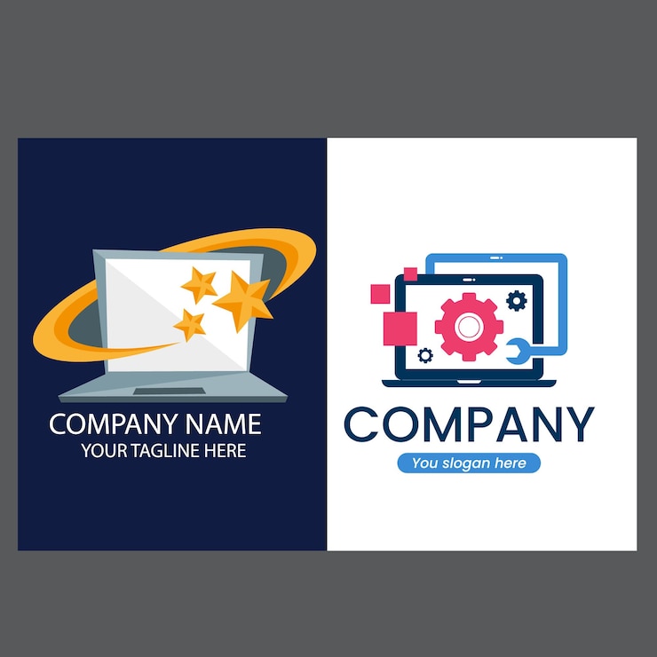 Vector conjunto de logotipo vectorial de ratón de computadora con diseños de concepto modernos ilustración para tecnología de computadora
