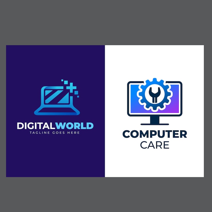Vector conjunto de logotipo vectorial de ratón de computadora con diseños de concepto modernos ilustración para tecnología de computadora