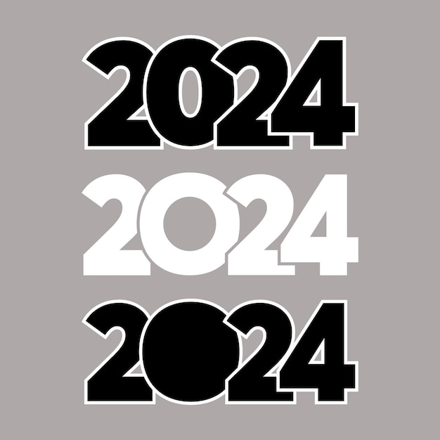 Conjunto de logotipos 2024 Diseño simple y conciso