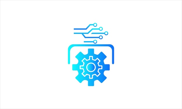 Conjunto de logotipos abstractos de tecnología digital