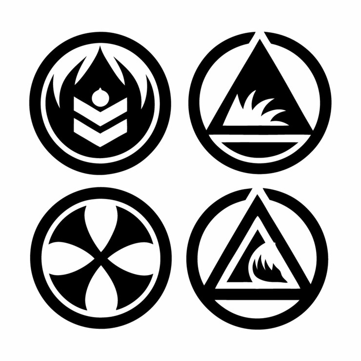 Vector conjunto de logotipos abstractos