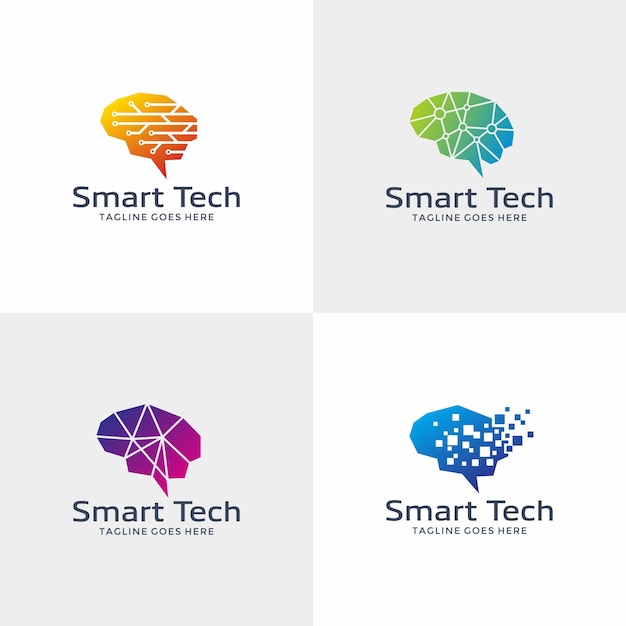 Conjunto de logotipos de aprendizaje y educación