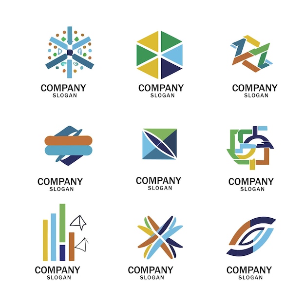 Conjunto de logotipos de bienes raíces Colección de logotipos de casas creativas Conjunto de logotipos de edificios abstractos