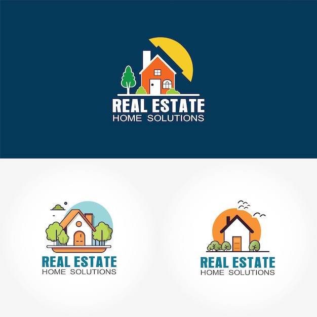Conjunto de logotipos de bienes raíces colección de logotipos de casas creativas edificios abstractos conjunto de logotipos