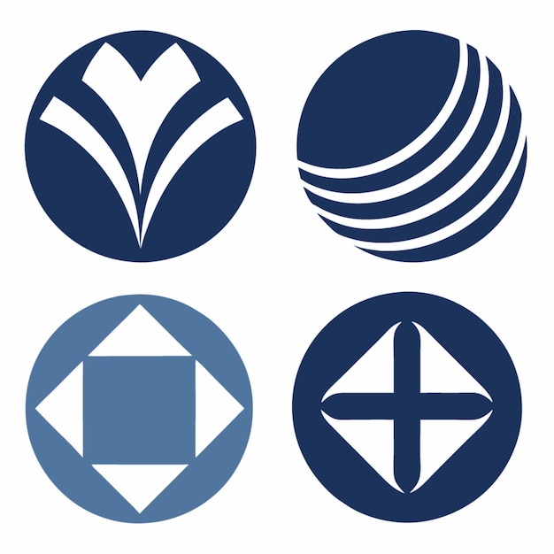 Conjunto de logotipos de círculos abstractos