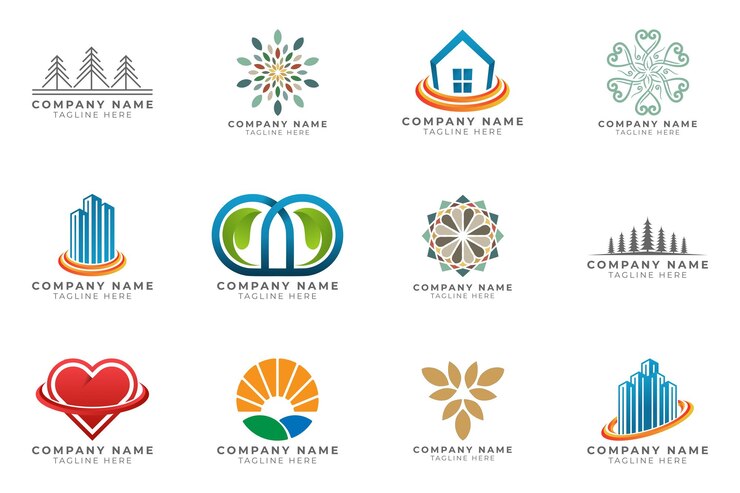 Vector conjunto de logotipos colección de ideas de marca moderna y creativa para empresa comercial.